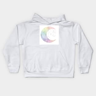 Pastel moon mandala Kids Hoodie